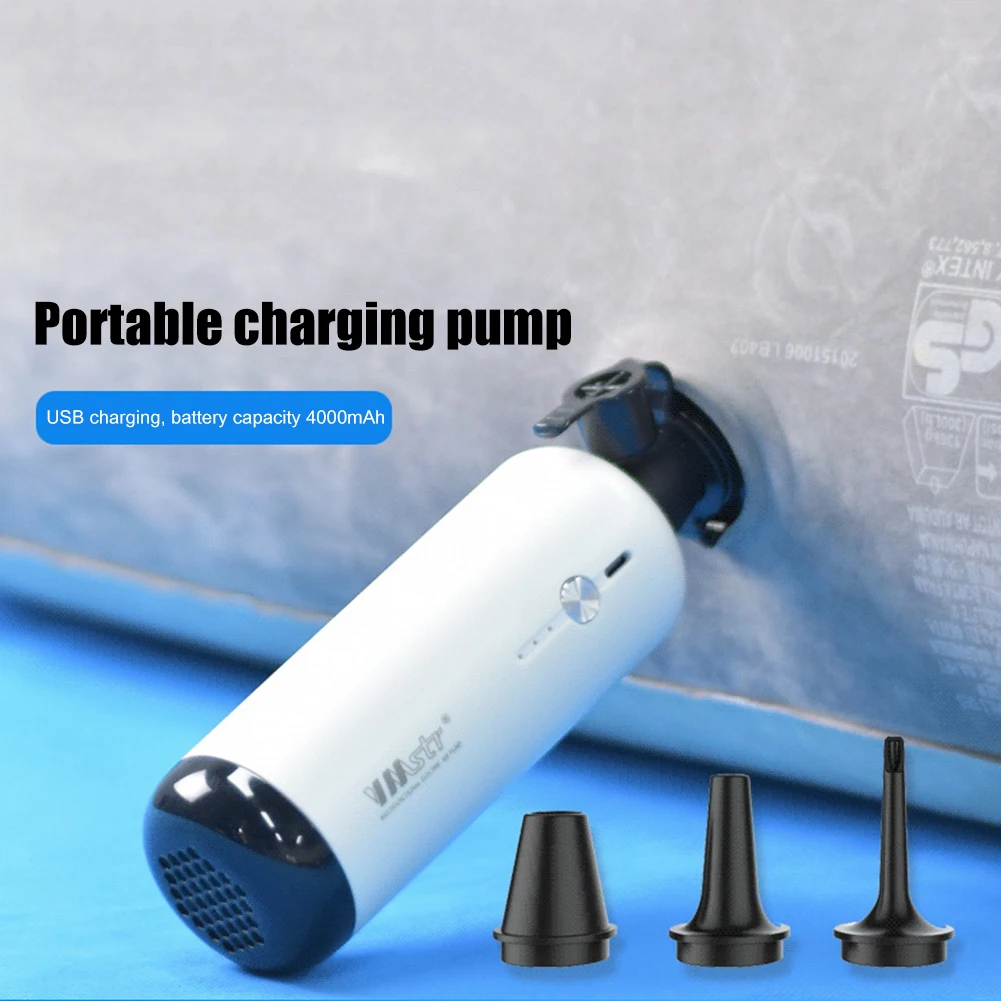 

Mini Portable Air Pump Inflatable Multi-functional for Pool Mattress Boat Raft Airbeds Outdoor Air Compressor Inflator