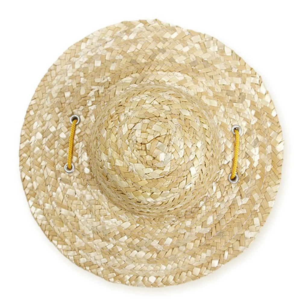 

Mexico Ornament Puppy Hats Small Dogs Hawaiian Costume Tail Dog Hat Straw Ornaments Hats Dogs Clothing