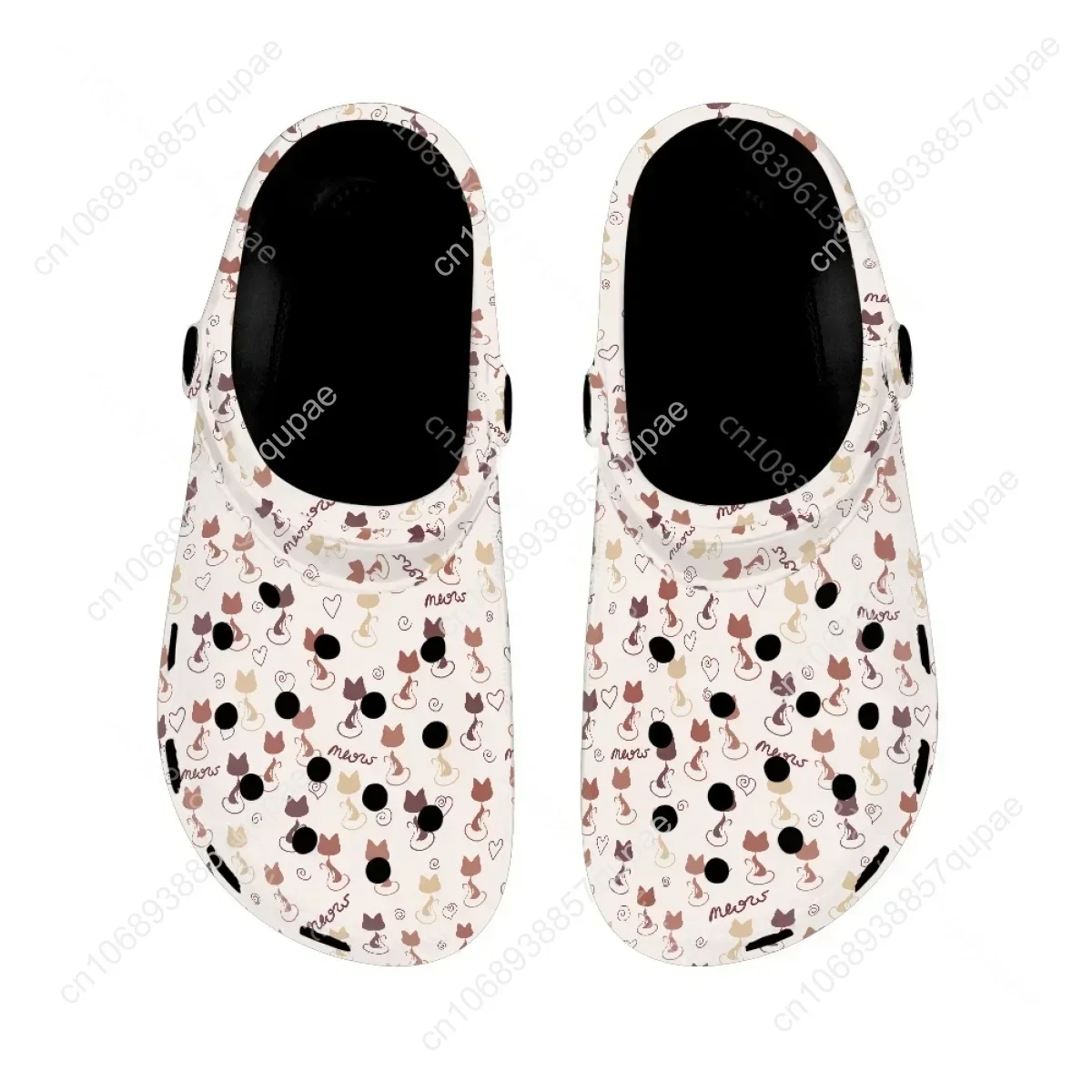Новинка 2023 летняя нескользящая садовая обувь с рисунком кота-головоломки