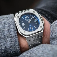 2023 new bell ross mens watch top brand luxury quartz movement stainless steel calendar super luminous mens watch
