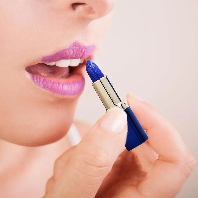 

Color Changing Lipstick Magical Blue Lipstick Fast Apply Long Lasting Lipstick Improve Lip Lines Nutritious Lip Gloss