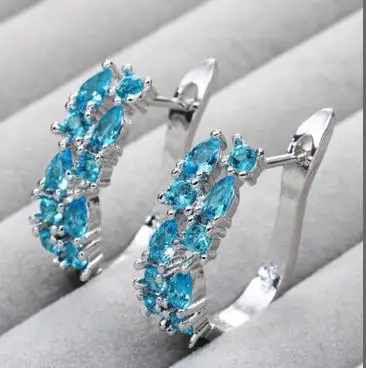 

Korean Temperament Women's Fashion All Crystal Zircon Earrings Are Suitable for Female Brides' Wedding Jewelry Accessories