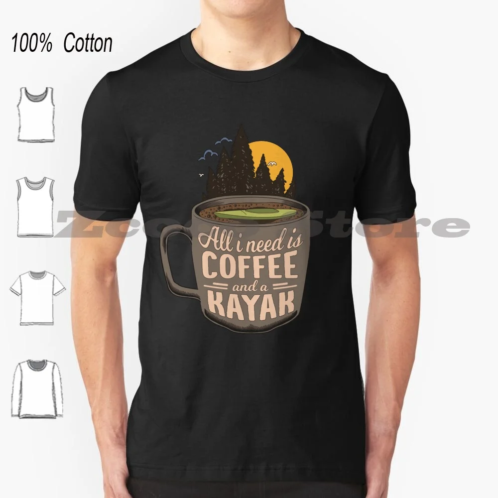 Art Gift For Kayaking And Paddling Lovers 100% Cotton Men And Women Soft Fashion T-shirt Kayak Kayaking Kayak Fishing