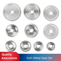10pcs imperial metal gear kit sieg c2c3sc2 exchange gear jet bd 6bd 7cx704grizzly g8688g0765compact 9 mini lathe gear set
