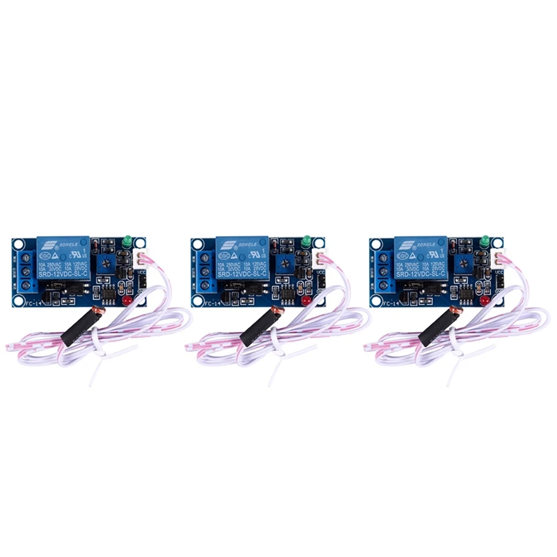 

3X DC 12V фотоэлектрический переключатель сенсорный релейный модуль 50 мм x 25 мм W 2 кабеля