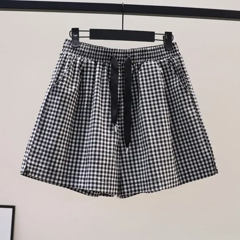 Винтажные повседневные женские короткие брюки широкие уличные Женские шорты