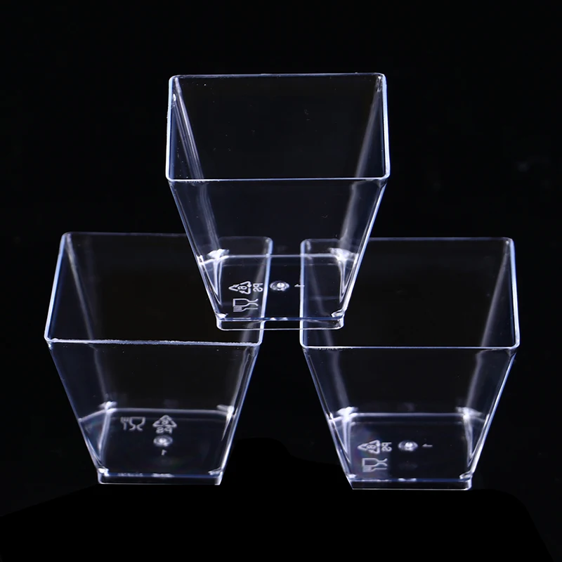 

25pcs/set 60ML Disposable Plastic Dessert Cups DIY Portion Transparent Plastic Ice Cream Cups Home Christmas Party Supplies