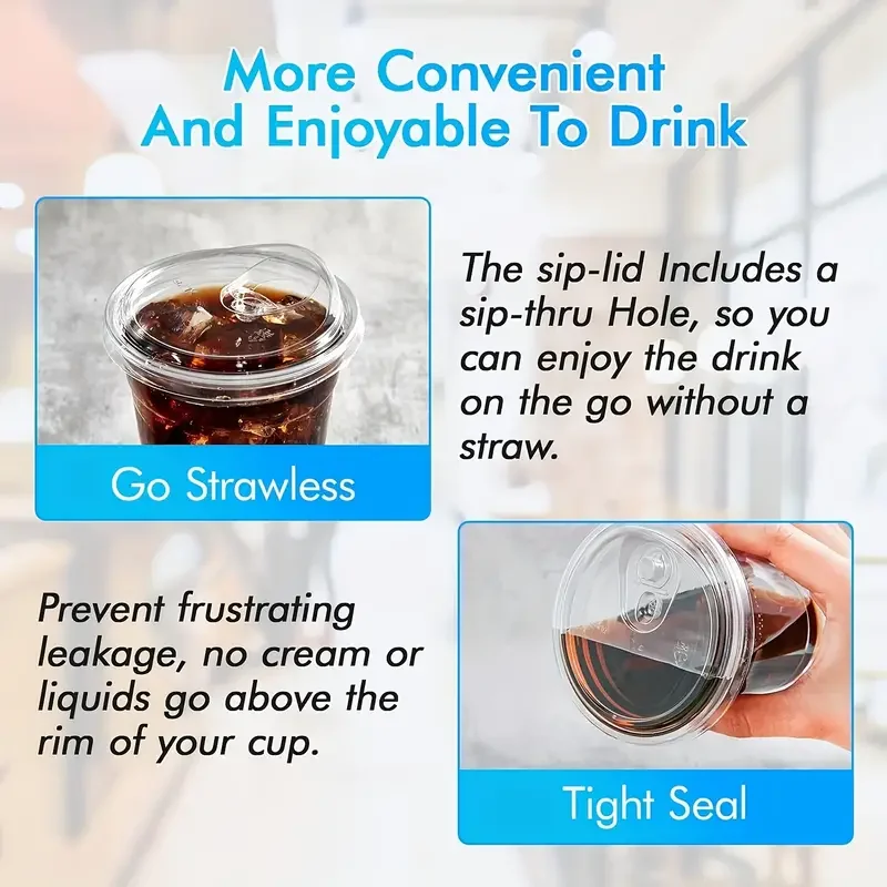 Акриловые Прозрачные Стаканы С Крышкой Экологически Чистые Посуды Без Соломы