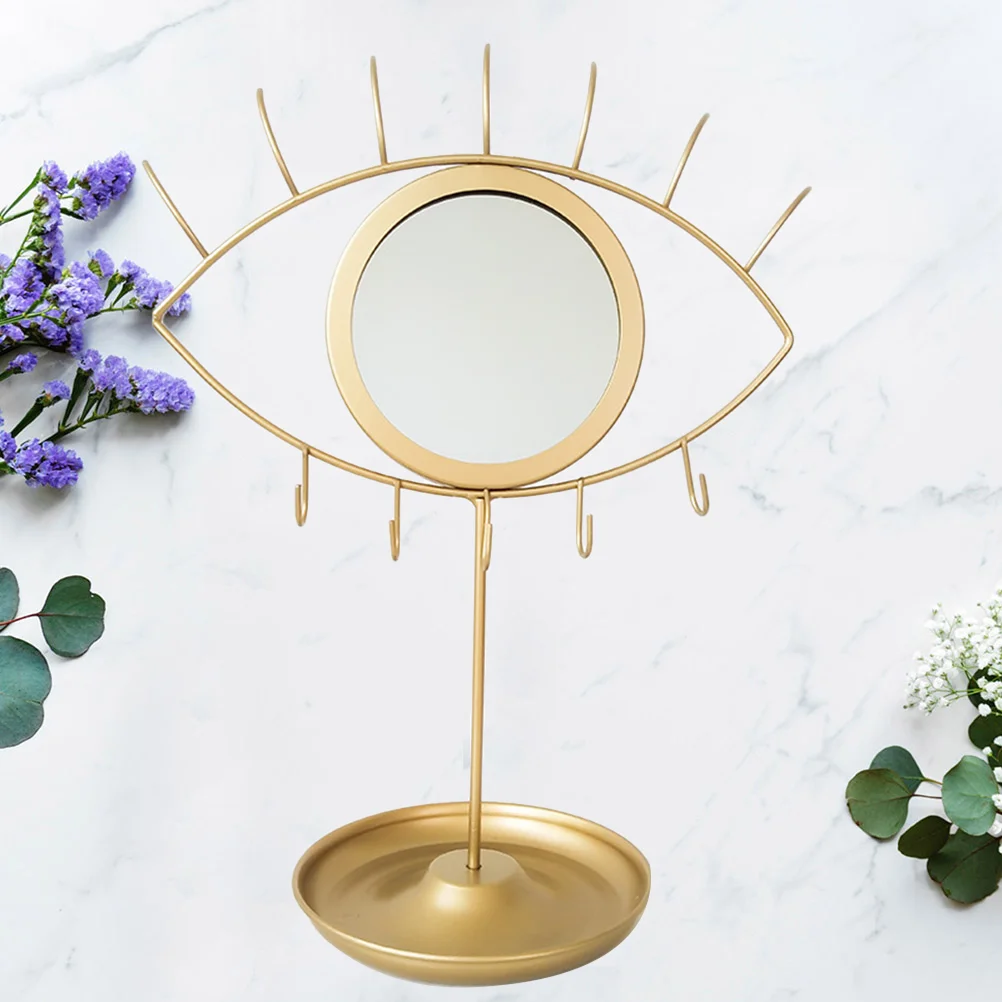 

Makeup Mirror with Stand Eye Shaped Decorative Vanity Mirror Swivel 360¡ã Rotation Tabletop Mirror for Bedroom Dresser Desk