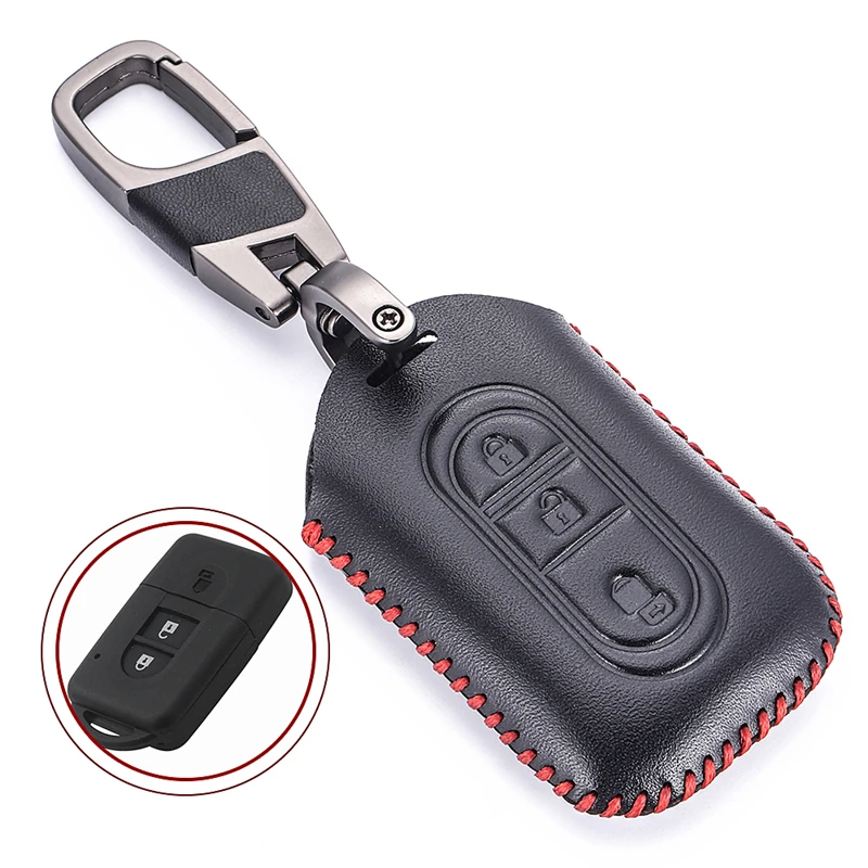 

2 Buttons Car Key Cover Leather Case Keyless Remote Fob Shell For Nissan Tiida Note Navara Qashqai Micra Juke X-Trail Pathfinder