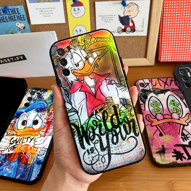 

Disney Graffiti Mickey Duck Case For Xiaomi Redmi Note 11 11T 11S 10 10S 10T 9 9S 5G Phone Case For Redmi 10 9 9T 9A 9C Funda