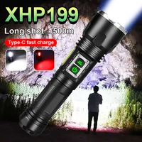 super xhp199 powerful flashligh torch high power led flashlight rechargeable tactical flash light xhp50 hand lantern for camping