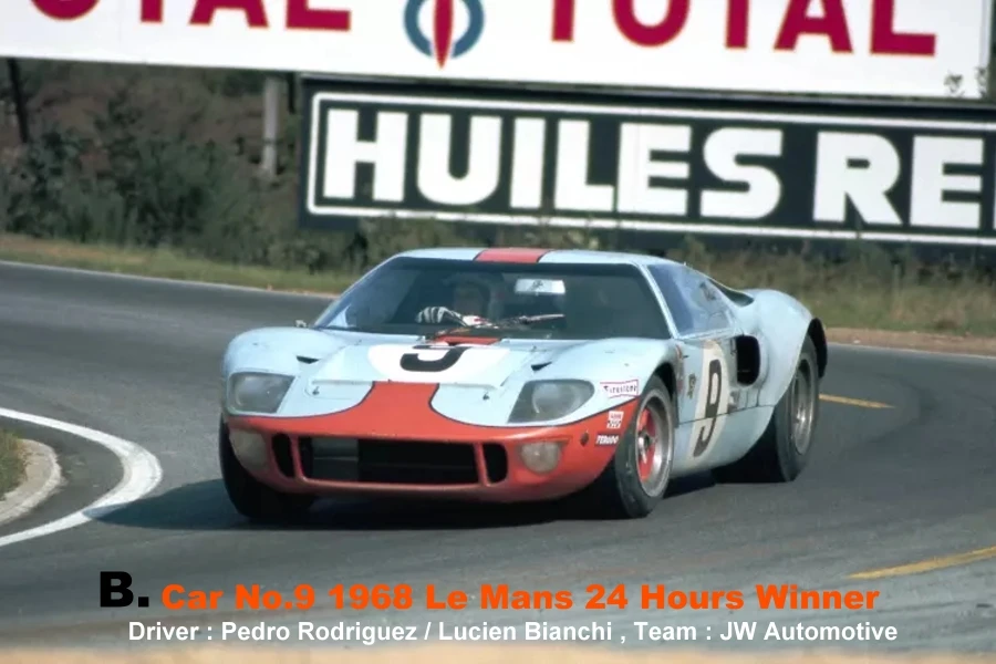 

Zoom 1:64 Ford GT40 Mk1 (P/1075) первичный гольф № 9 и № 6 модель автомобиля
