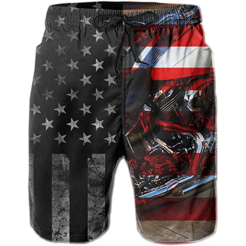 

Vintage Graphic Short Pants Men Summer Casual Beach Swim Trunks 3D Printed Cool Board Shorts Male Sport Swimsuit Homme Short Men