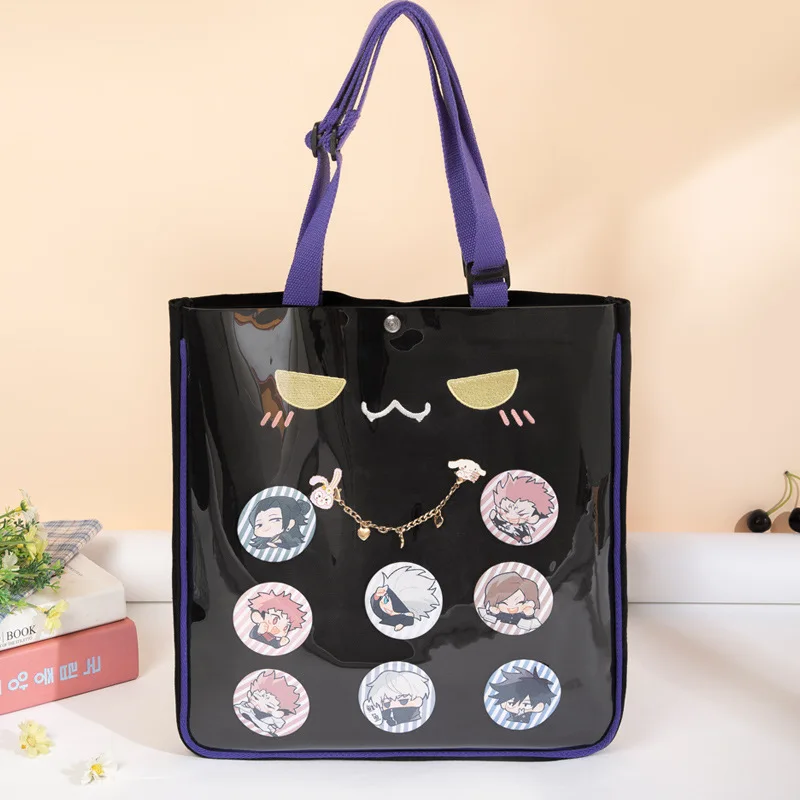 Rejolly Ita Tote Bag for Anime Pins Display Girls Clear Purse Canvas Handbag Large Capacity Cute Japanese Kawaii  Shoulder Bags