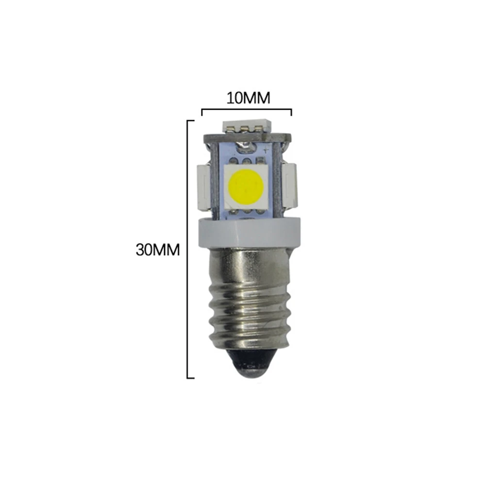 

Cheap Durable Car Lights Torch Bulb Flashlight 2x 3-24V 50000 Hours E10 High Bright Reading Lights Replacement