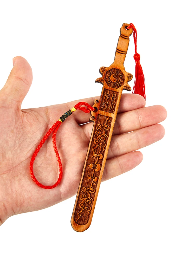 

Фэн-шуй Тай Чи восемь диаграмм персиковый резьбовой деревянный меч ручная работа домашняя резьба декоративные аксессуары Декор