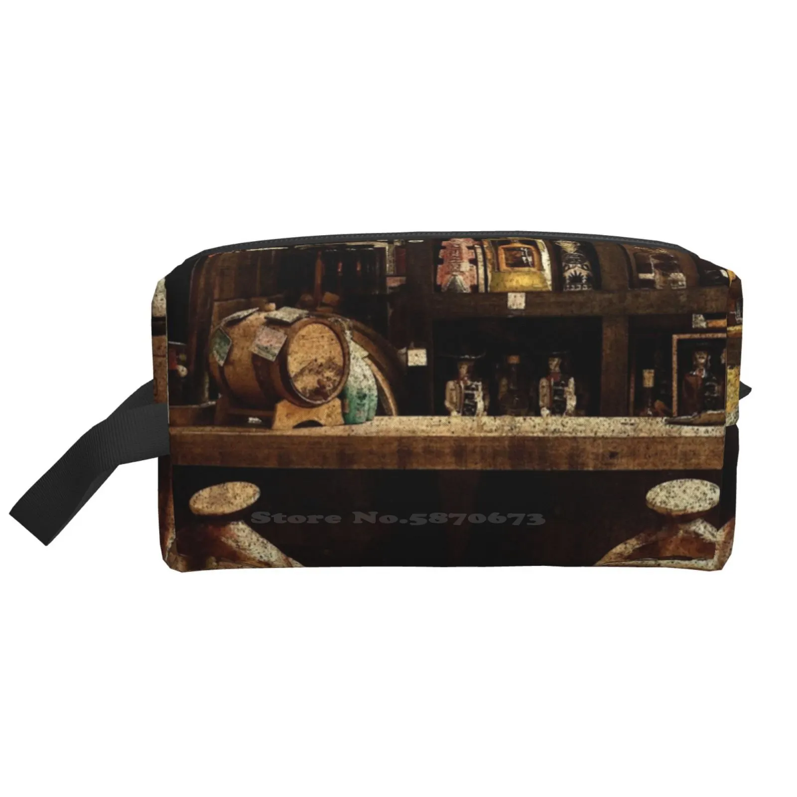 

Tequila Tasting Travel Portable Bag Zipper Storge Large Size Tequila Tasting Taste Room Ambiance Mexico Puerto Vallarta Saddle