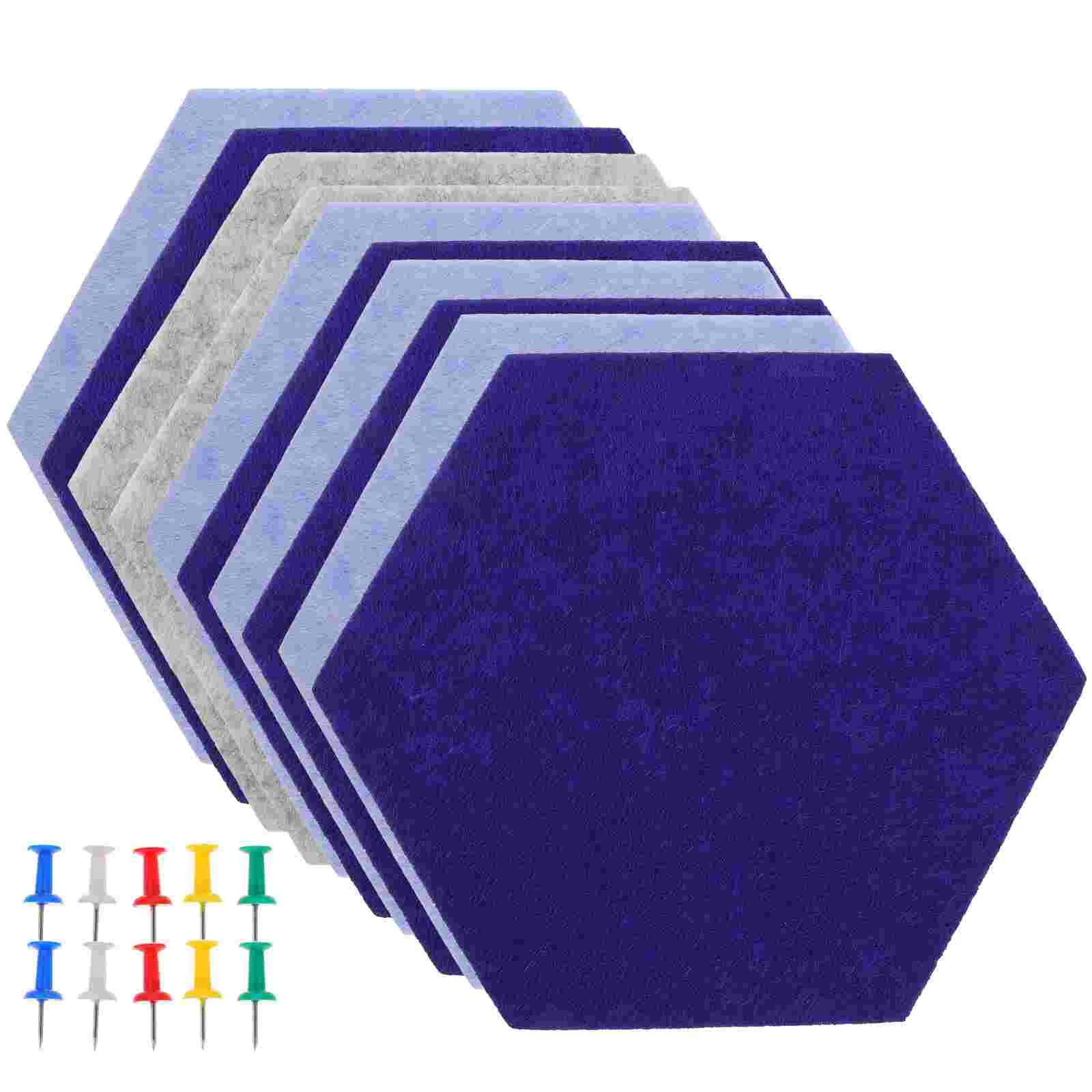 

Hexagonal Felt Board Bulletin Memo Office Wall Letters Classroom Picture Pin Adhesive Decore