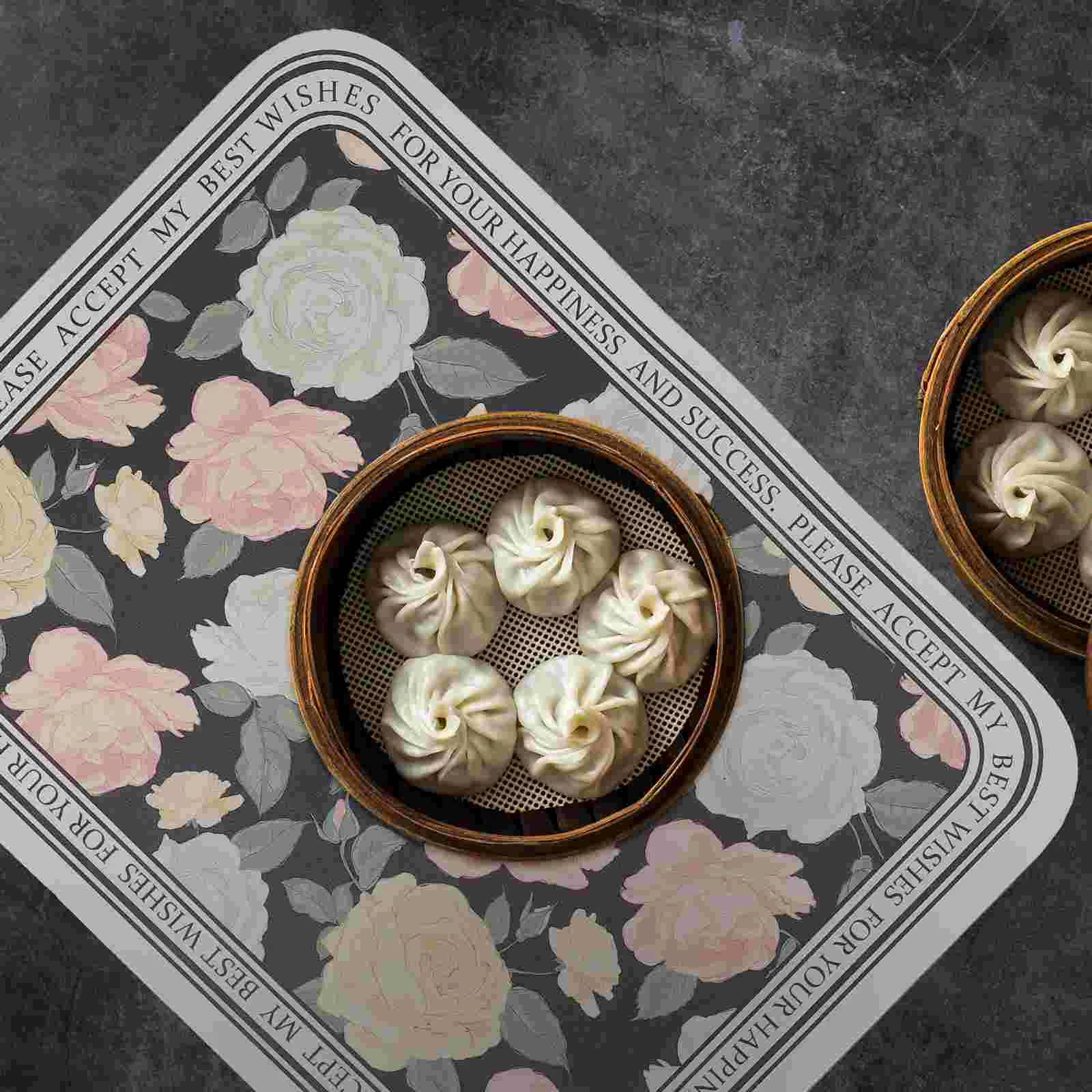 

2pcs Floral Place Mats European Style Western Placemats Dining Table Decorations