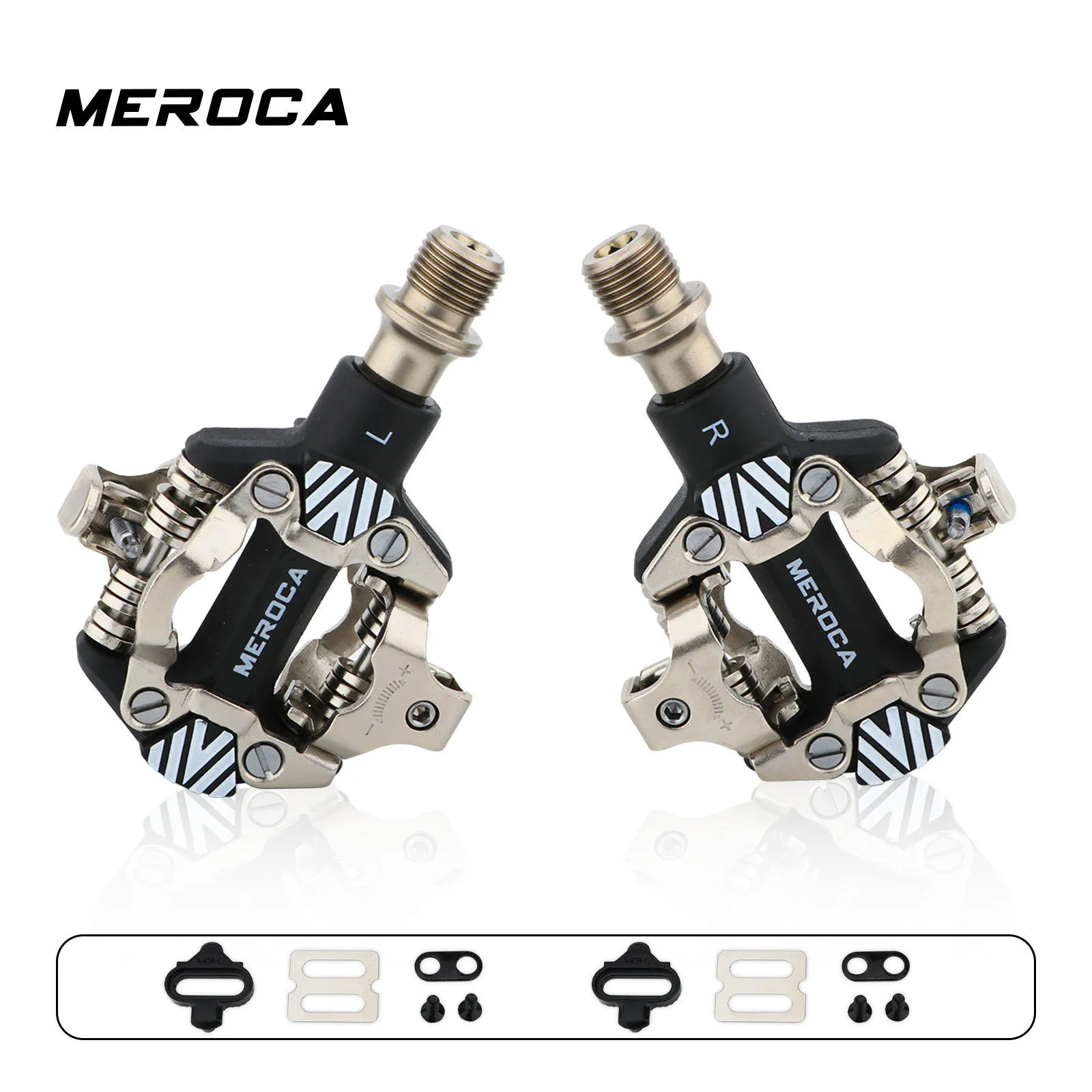 

Sealed Bearing Mtb Bike Pedals Aluminum Self-locking With Clips Doubleside Clipless Pedal Spd Ultralight Bicycle Parts