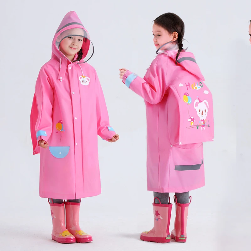 

Plastic Waterproof Nylon Raincoat Jacket Kids Poncho Raincoat Hiking Kids With Hood Capa De Chuva Infantil Kids Rain Coat Gift