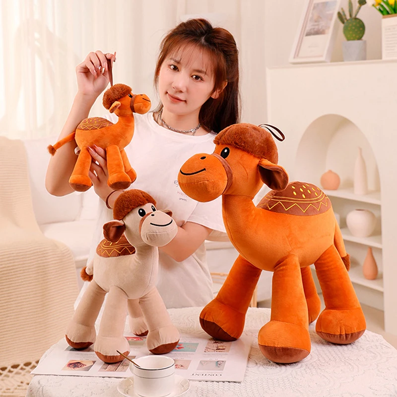 

25CM Cute camel Plush Kawaii Figure Toy Lovely Animal Stuffed Soft Plushie Dolls Birthday Gift For Children Kids Friends Decor