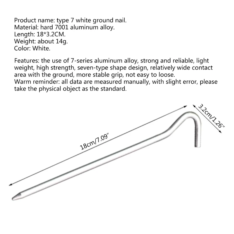 Алюминиевый сплав земные гвозди анкеры аксессуар для палатки кемпинга на