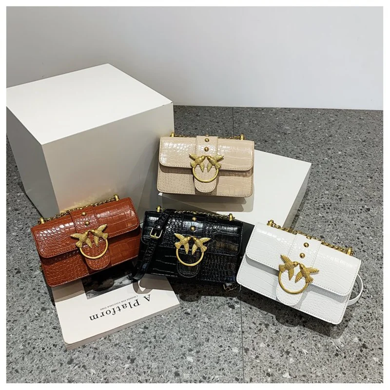 

2022 New Famous Designer Metal Swallow Chain Shoulder Messenger Bags Luxury Fashion Women Purse and Handbags High Quality Cc Bag