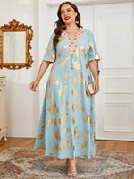 toleen oversize large plus size maxi dresses 2022 women summer fashion elegant long abaya muslim party evening festival clothing