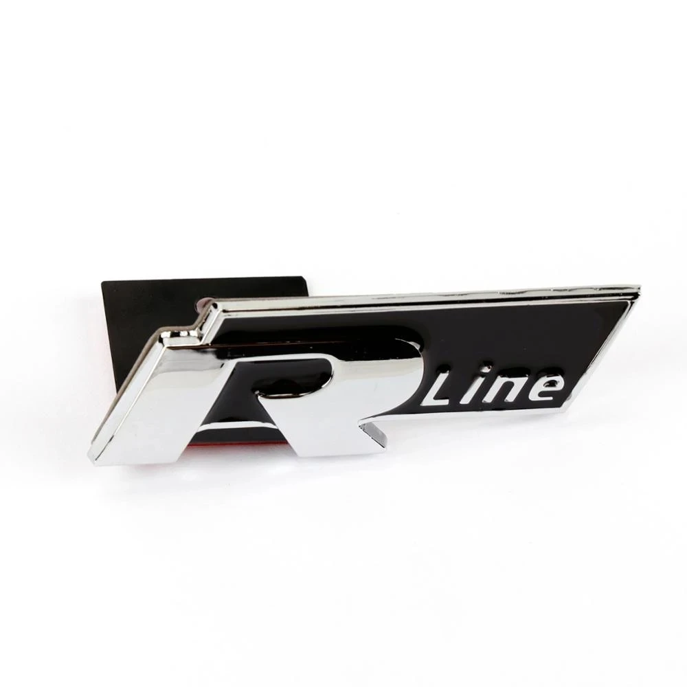 

3D Black RLINE Car Front Grille Hood Sticker Emblem Badge Car Styling For VW Volkswagen