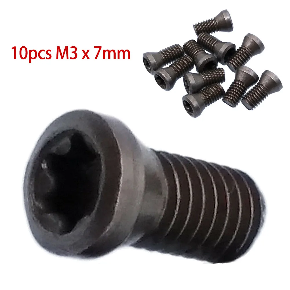 

10 шт., м3X7 мм, для замены карбидных вставок, сменная гайка для токарного станка с ЧПУ для лезвия ЧПУ, токарный станок с ЧПУ, винт