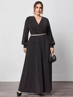 toleen women plus size large elegant maxi dress 2022 fashion corset long sleeve oversized muslim party evening festival clothing