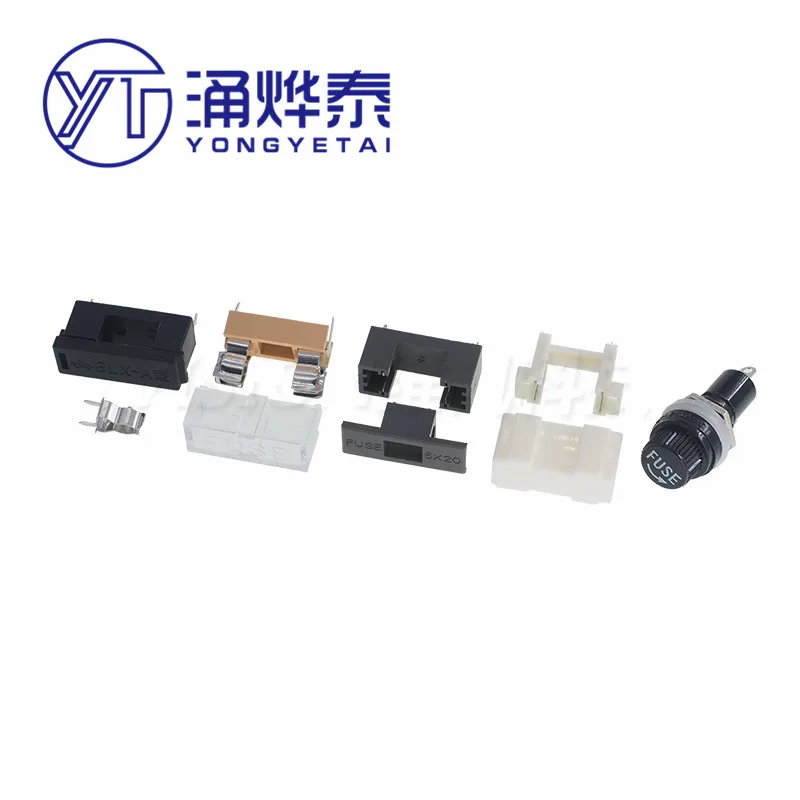 

YYT 10PCS Fuse holder 5X20 BLX-A BF-013 type fuse clamp/box FUSE transparent cover/white fuse holder Temperature resistance