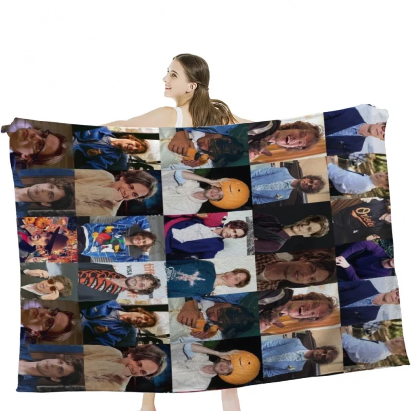 

Collage 2 Throw Blanket Airplane Travel Decoration Soft Warm Bedspread