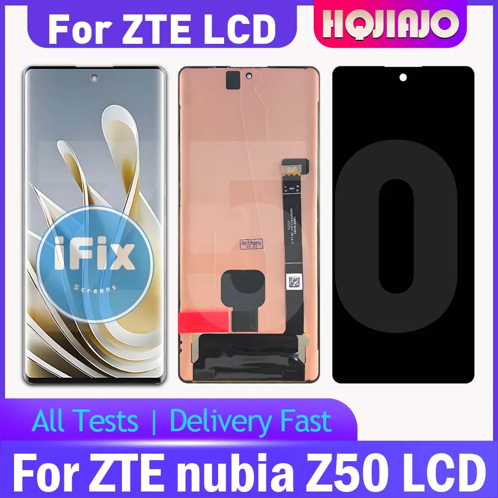 Фото 6,67-дюймовый сенсорный AMOLED LCD-дисплей с дигитайзером для ZTE Nubia Z50 5G NX711J - Запасные части для ремонта мобильного телефона Z50 №2