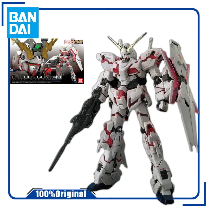 

Bandai оригинальная GUNDAM RG RX-0 единорог GUNDAM MS-0 1/144 аниме экшн-фигурка сборка модели игрушки Коллекционные сувениры для детей