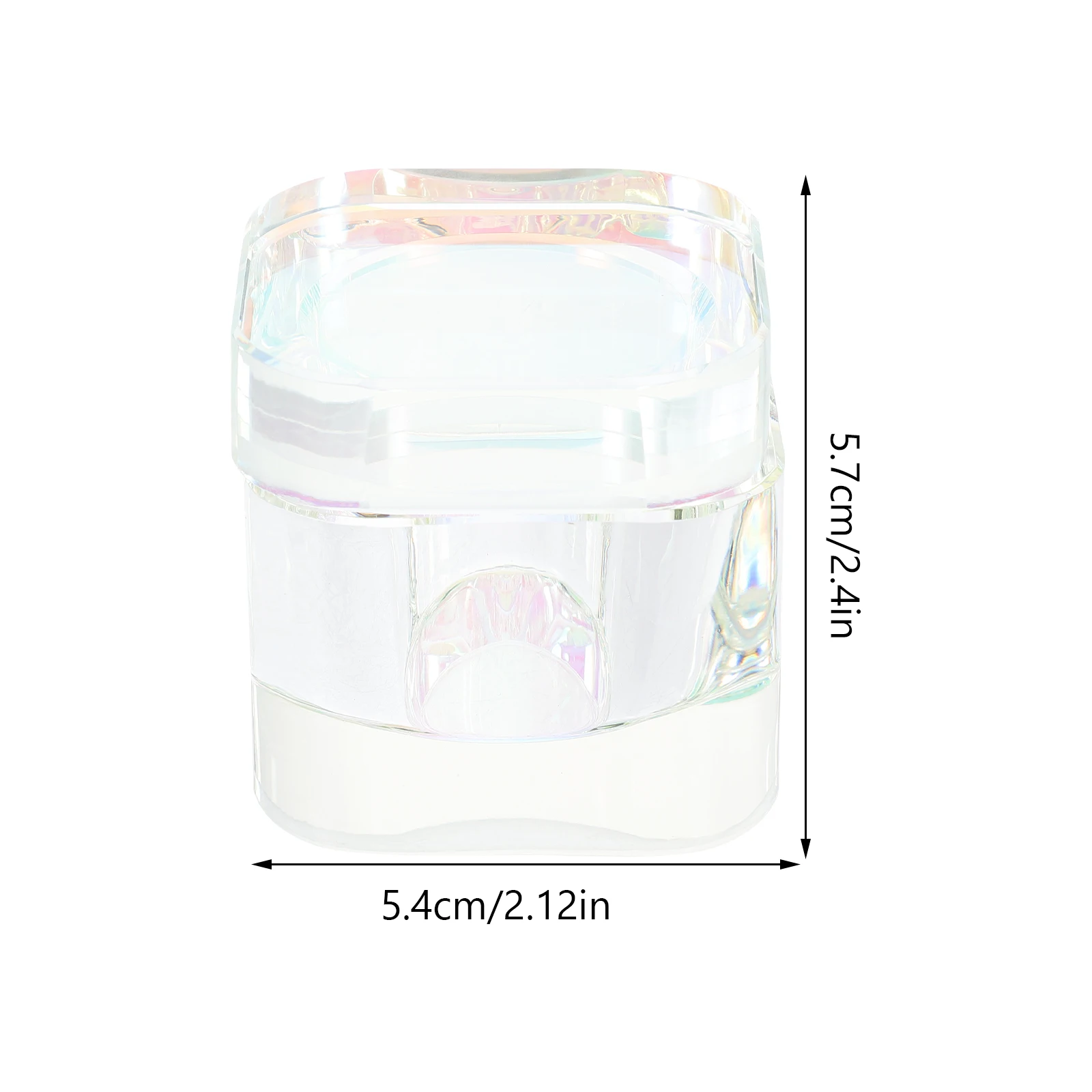 Хрустальная стеклянная чашка для ногтей маникюра жидкости с крышкой