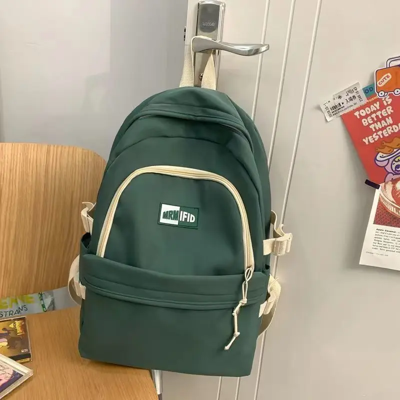 Школьный Рюкзак Для студентов Университета, женские школьные сумки для старших классов для девочек-подростков, нейлоновая зеленая сумка дл...