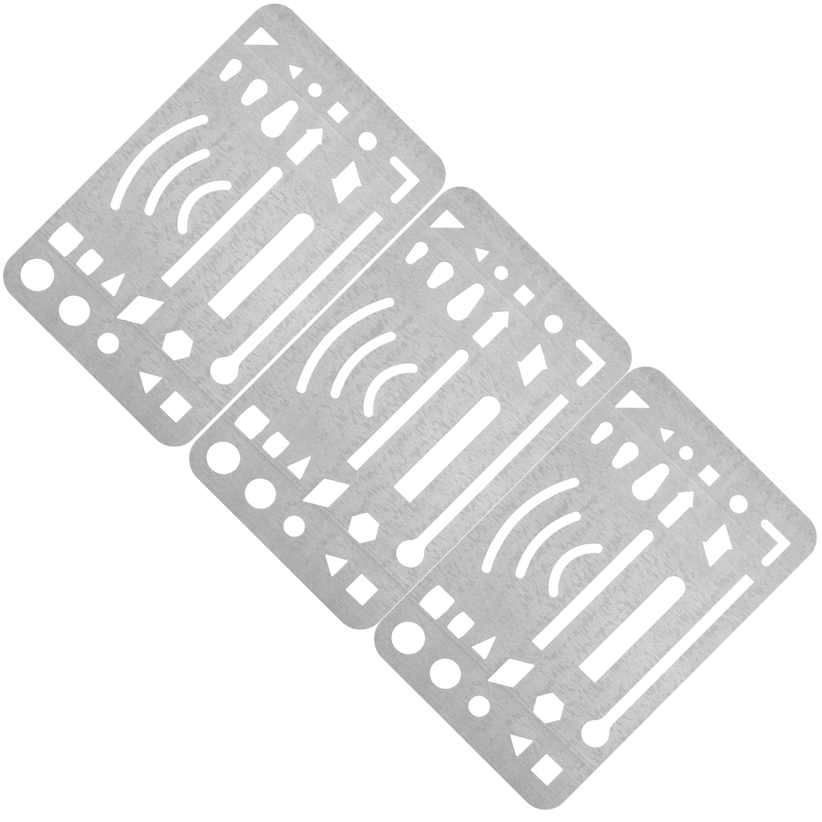 

3PCS Erasing Shield Stainless Steel Letter Craft Drawing Drafting Tool For Studying Designing