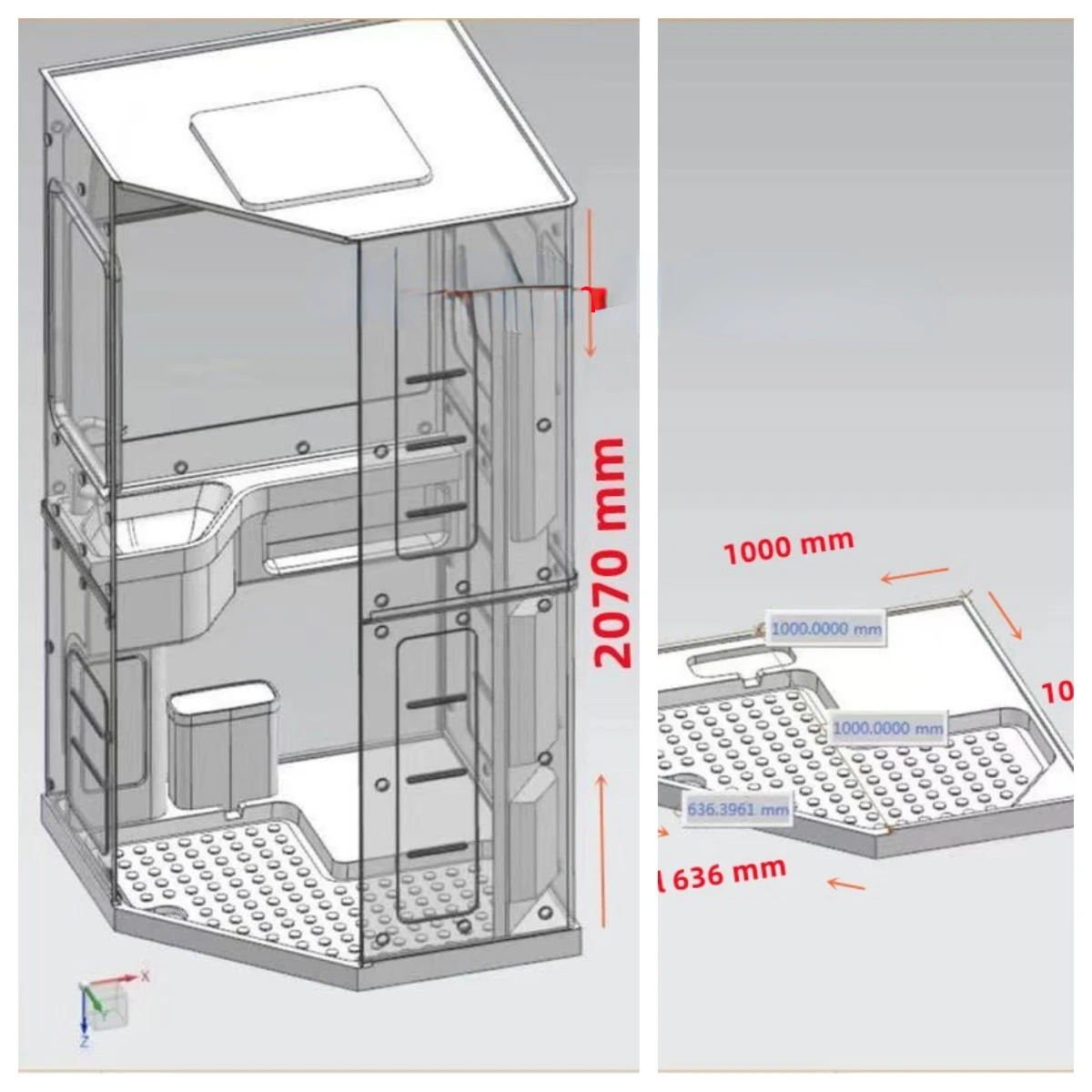 Встроенный цельный Комплект для душа RV Campervan Motor Home прицеп Морская Лодка ванная