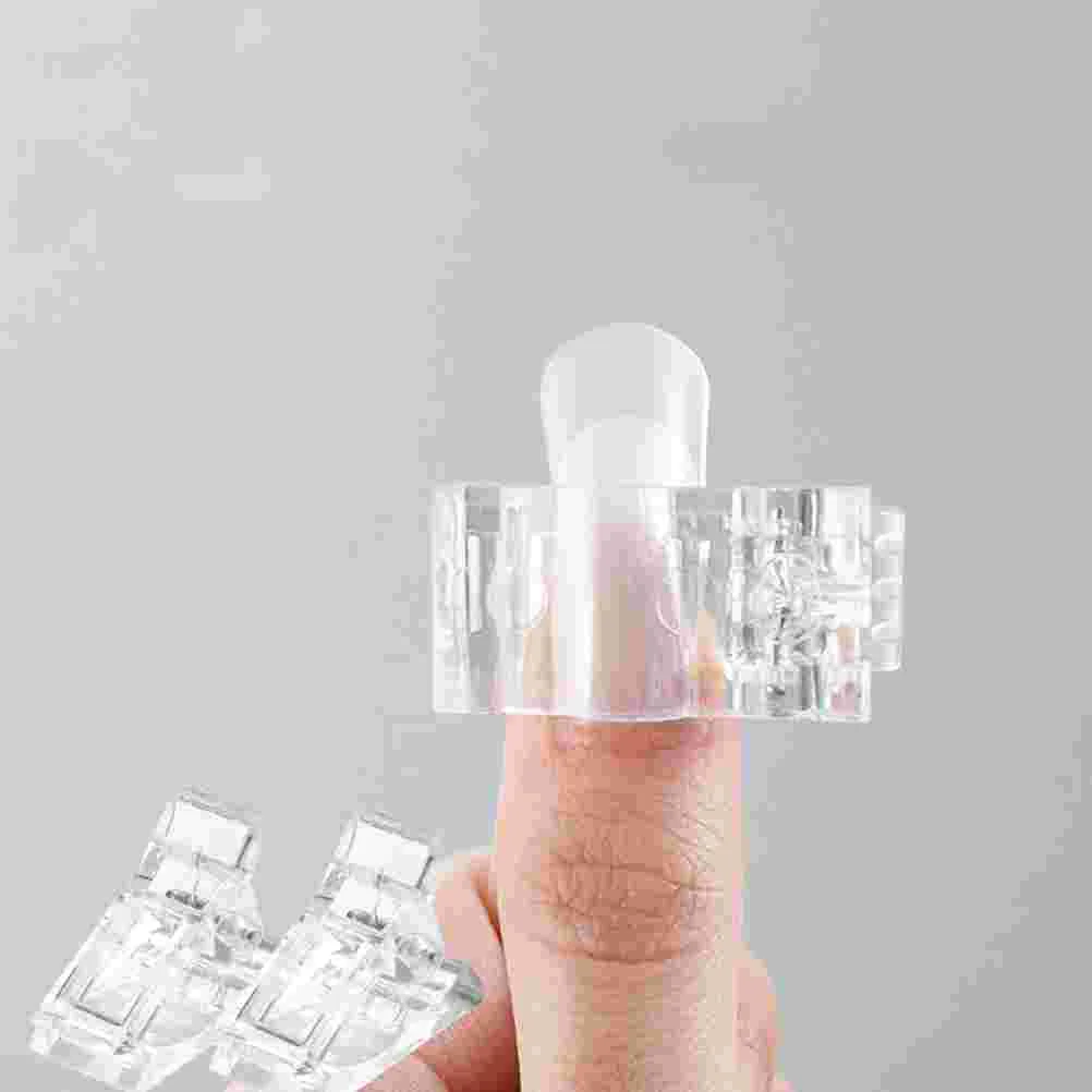 

15pcs Manicure Clips Transparent Nail Clips Glue Molding Clips Nail Art Clips