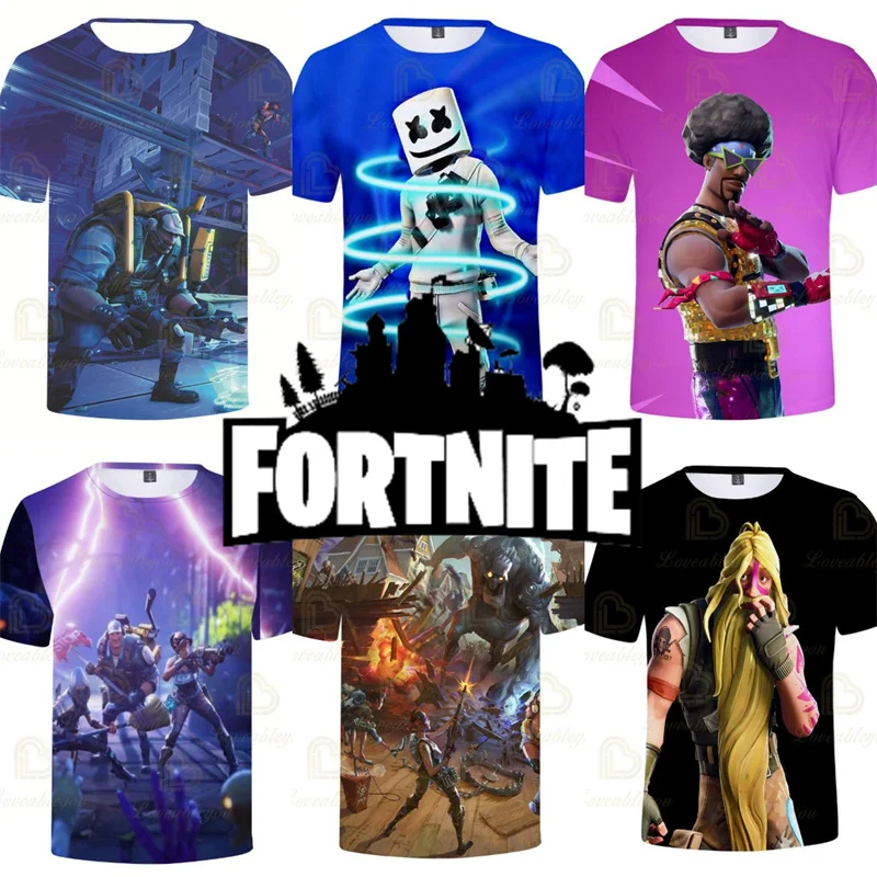 

Fortnite Victory T Shirt Shoot Game Battle Royale 3D T-shirt Babys Clothing Tshirt Children Cute Kids Hero Tops Boys Girls