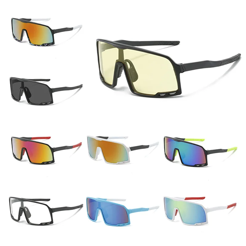 

New Men's Cycling Sunglasses Large Square Frame Outdoor Sports MTB Bike Sunglasses UV400 Sunscreen Running Sun Glasses for Women