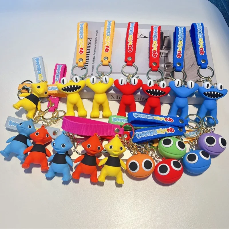 

3/17pcs Rainbowed Friends 2 Keychain 3D Cartoons Figures Model Game PVC Backpack Car Decoration Pendants Doll Children Toy Gifts