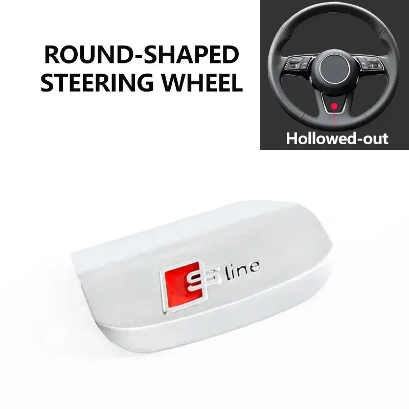 

Для Audi 3D металлический хромированный черный значок на руль автомобиля логотип S Line A3 A4 A5 A6 A7 S3 Q5 Q7 Q2 Q3 S3 S4 S8Sticker Emblem