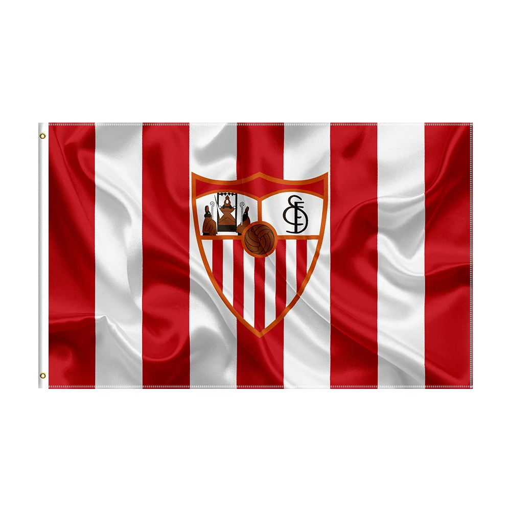 

3x5 Ft SEVILLA FC Flag Polyester Printed Spain Football Team Banner For Decor