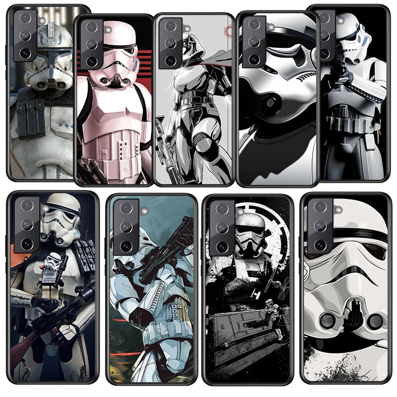 

Stormtrooper star wars For Samsung Galaxy S22 S21 S20 Ultra Plus Pro S10 S9 S8 S7 5G Soft TPU Silicone Black Phone Case Fundas