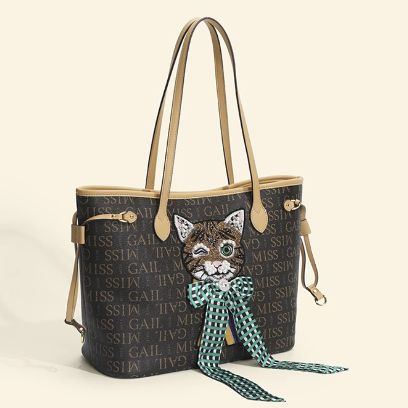 

Pretty Kitten женская сумка большой емкости сумка для покупок роскошная дизайнерская сумка модная сумка на плечо женская сумка