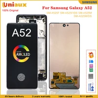 6 5original amoled for samsung galaxy a52 4g a525 lcd display touch screen digitizer for samsung a525f a525m screen replacement